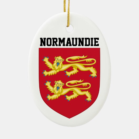 Wapenmunt van Normandië - FRANKRIJK Keramisch Ornament (Achterkant)
