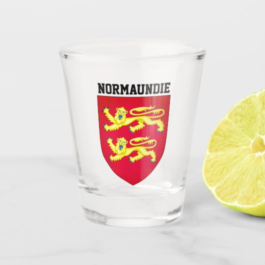 Wapenmunt van Normandië - FRANKRIJK Shot Glas (Voorkant)