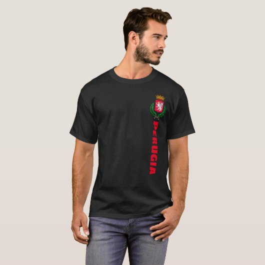 Wapenmunt van Perugia, Italië T-shirt (Voorkant volledig)