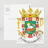 Wapenmunt van Puerto Rico Briefkaart (Voorkant / Achterkant)