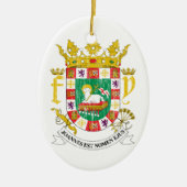 Wapenmunt van Puerto Rico Keramisch Ornament (Voorkant)