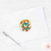Wapenmunt van Puerto Rico Ronde Sticker (Envelop)