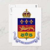 Wapenmunt van Québec Officiële Canada Heraldry Log Briefkaart (Voorkant / Achterkant)