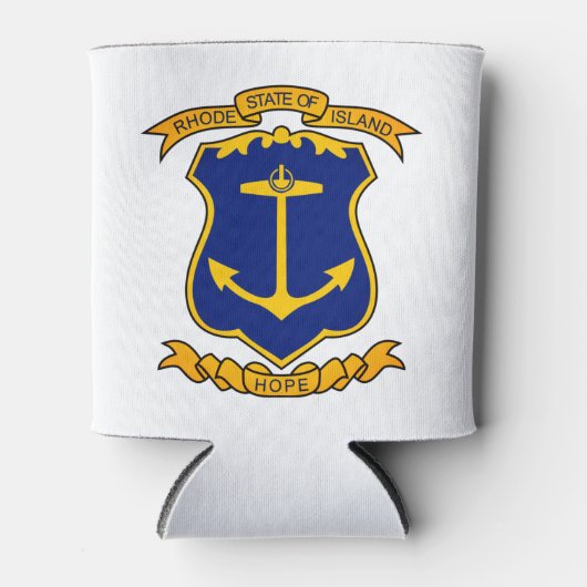 Wapenmunt van Rhode Island Blikjeskoeler (Voorkant)