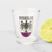 Wapenmunt van Roskilde, Denemarken Shot Glas (Voorkant)