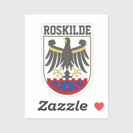 Wapenmunt van Roskilde, Denemarken Sticker (Vel)