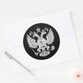 Wapenmunt van Rusland - witte versie Ronde Sticker (Envelop)
