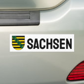 Wapenmunt van Sachsen (Saksen), DUITSLAND Bumpersticker (Op auto)