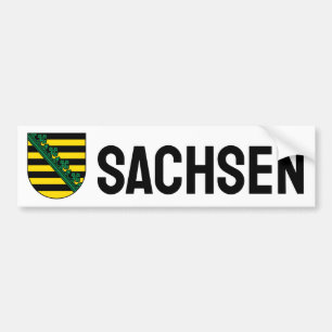 Wapenmunt van Sachsen (Saksen), DUITSLAND Bumpersticker