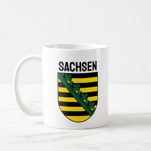 Wapenmunt van Sachsen (Saksen), DUITSLAND Koffiemok (Links)