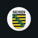 Wapenmunt van Sachsen (Saksen), DUITSLAND Magneet<br><div class="desc">Het gebied van de moderne deelstaat Saksen mag niet verward worden met het gebied van de voormalige Saksen,  het gebied dat door Saksen bewoond wordt. De oude Saksen komt ongeveer overeen met de moderne Duitse deelstaten Nedersaksen,  Saksen-Anhalt en het Westfaalse deel van Noord-Rijnland-Westfalen.</div>