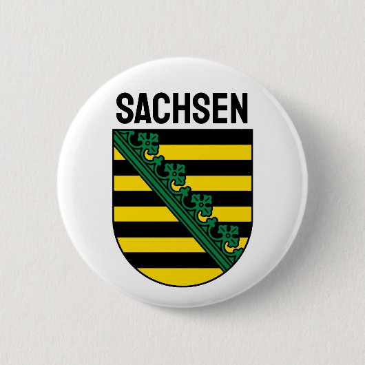 Wapenmunt van Sachsen (Saksen), DUITSLAND Ronde Button 5,7 Cm (Voorkant)
