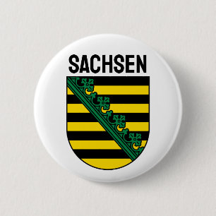 Wapenmunt van Sachsen (Saksen), DUITSLAND Ronde Button 5,7 Cm