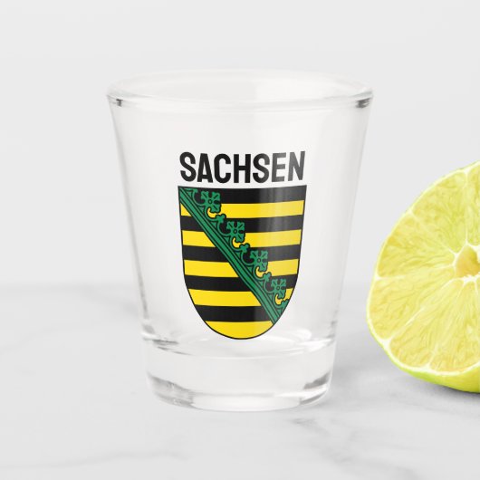 Wapenmunt van Sachsen (Saksen), DUITSLAND Shot Glas (Voorkant)
