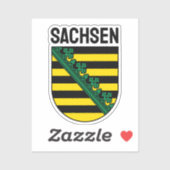 Wapenmunt van Sachsen (Saksen), DUITSLAND Sticker (Vel)