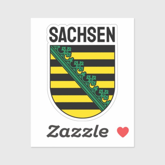Wapenmunt van Sachsen (Saksen), DUITSLAND Sticker (Vel)