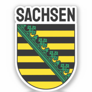 Wapenmunt van Sachsen (Saksen), DUITSLAND Sticker