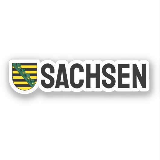 Wapenmunt van Sachsen (Saksen), DUITSLAND Sticker (Voorkant)