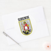 Wapenmunt van Šibenik - Kroatië Ronde Sticker (Envelop)
