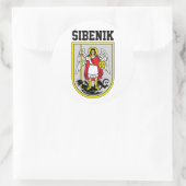 Wapenmunt van Šibenik - Kroatië Ronde Sticker (Tas)