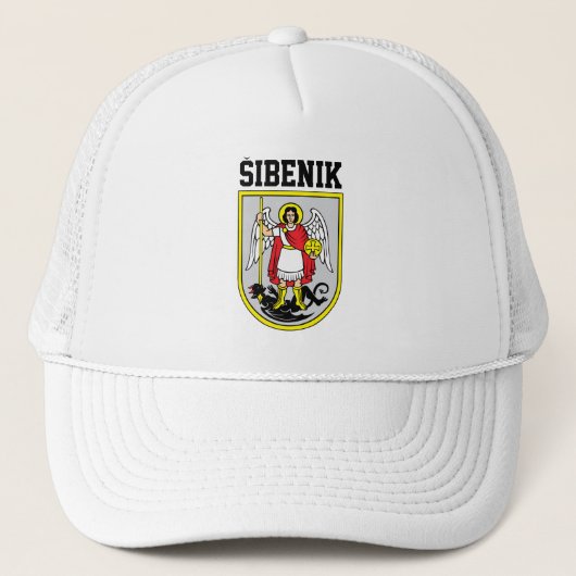 Wapenmunt van Šibenik - Kroatië Trucker Pet (Voorkant)