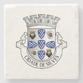 Wapenmunt van Silves, Portugal Stenen Onderzetter (Voorkant)