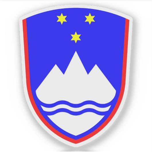 Wapenmunt van Slovenië Sticker (Voorkant)