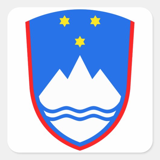 Wapenmunt van Slovenië Vierkante Sticker (Voorkant)