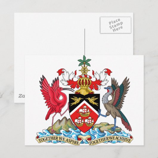 Wapenmunt van Trinidad en Tobago Briefkaart (Voorkant / Achterkant)