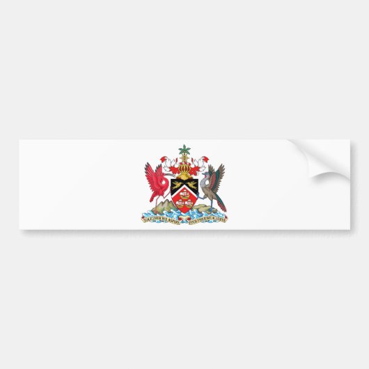 Wapenmunt van Trinidad en Tobago Bumpersticker (Voorkant)