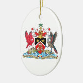 Wapenmunt van Trinidad en Tobago Keramisch Ornament (Links)