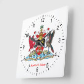 Wapenmunt van Trinidad en Tobago Vierkante Klok (Hoek)