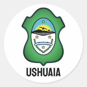 Wapenmunt van Ushuaia - Argentinië Ronde Sticker