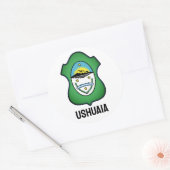 Wapenmunt van Ushuaia - Argentinië Ronde Sticker (Envelop)