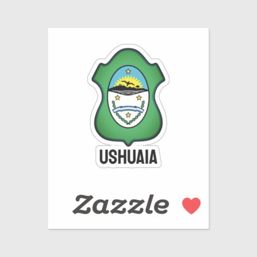 Wapenmunt van Ushuaia - Argentinië Sticker (Vel)