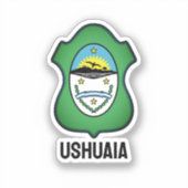 Wapenmunt van Ushuaia - Argentinië Sticker (Voorkant)
