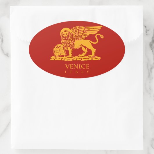 Wapenmunt van Venetië Ovale Sticker (Tas)