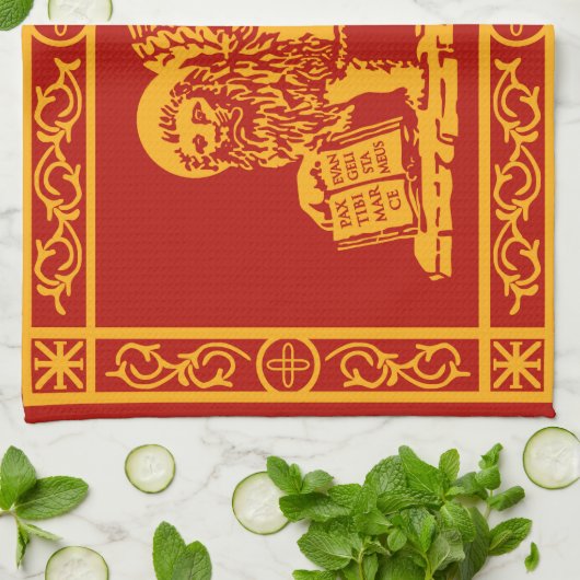 Wapenmunt van Venetië Theedoek (Gevouwen)