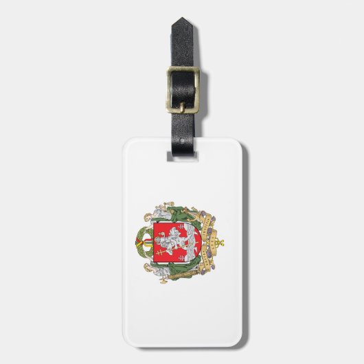 Wapenmunt van Vilnius, Bagagelabel Litouwen (Voorkant verticaal)
