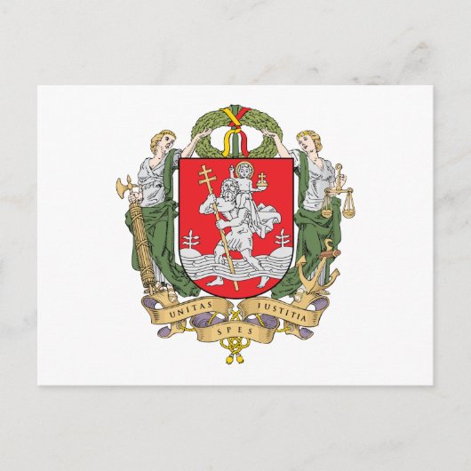 Wapenmunt van Vilnius, Briefkaart Litouwen (Voorkant)