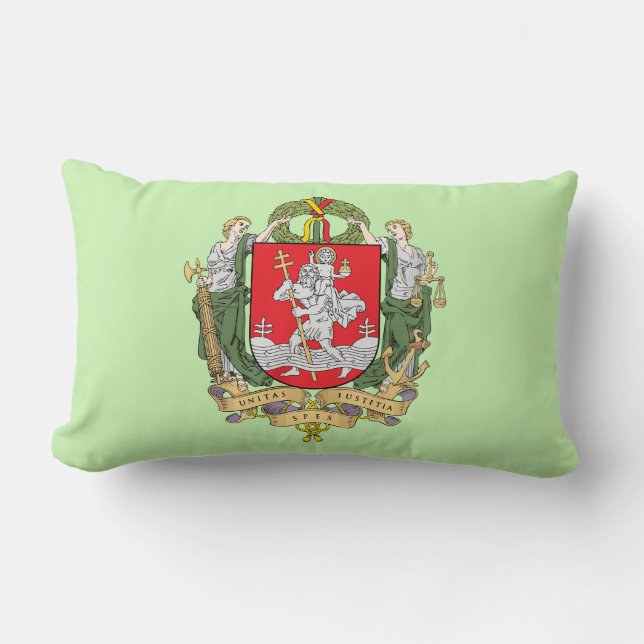 Wapenmunt van Vilnius, Litouwen Lumbar Pillow Kussen (Voorkant)