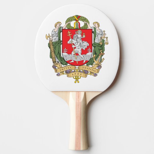 Wapenmunt van Vilnius, Litouwen Ping-Pong Paddl Tafeltennisbatje (Voorkant)