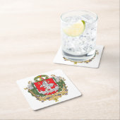 Wapenmunt van Vilnius, Litouwen Square Paper Co. Kartonnen Onderzetters (Insitu)