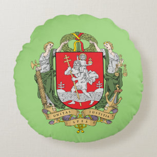 Wapenmunt van Vilnius, Litouwse ronde Pillow Rond Kussen