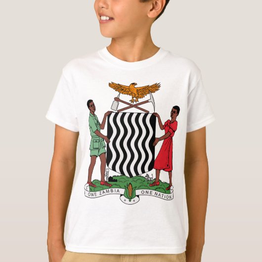 Wapenmunt van Zambia T-shirt (Voorkant)