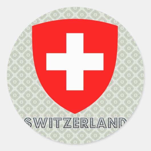 Wapenmunt van Zwitserland Ronde Sticker (Voorkant)