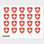 Wapenmunt van Zwitserland Vierkante Sticker (Vel)
