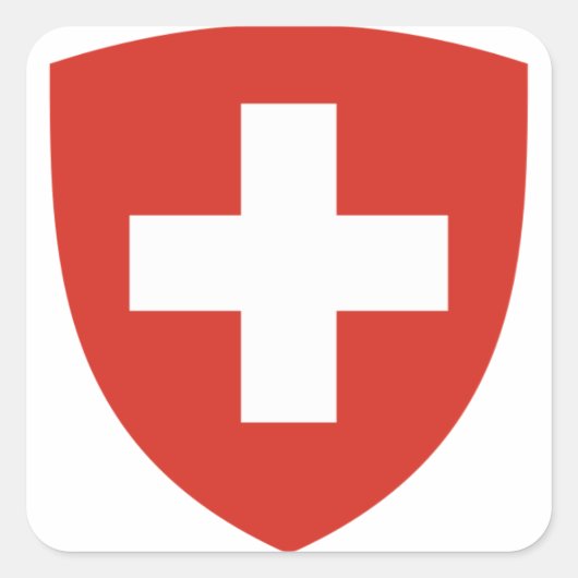 Wapenmunt van Zwitserland Vierkante Sticker (Voorkant)