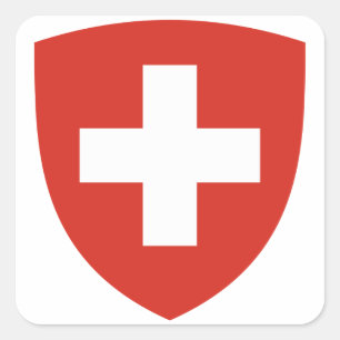 Wapenmunt van Zwitserland Vierkante Sticker