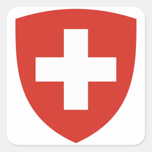 Wapenmunt van Zwitserland Vierkante Sticker (Voorkant)